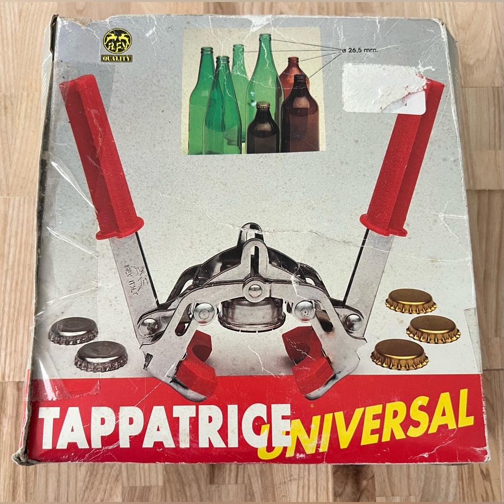 Tappatrice Universal Bottle Capper Machine for Home Brew, Kombucha, Beer, Wine